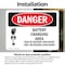 Signmission Battery Charging Area Risks, 5 in W x Rectangle, Vinyl Decal OS-2PACK-DS-D-35-L-1840 - alternate 5